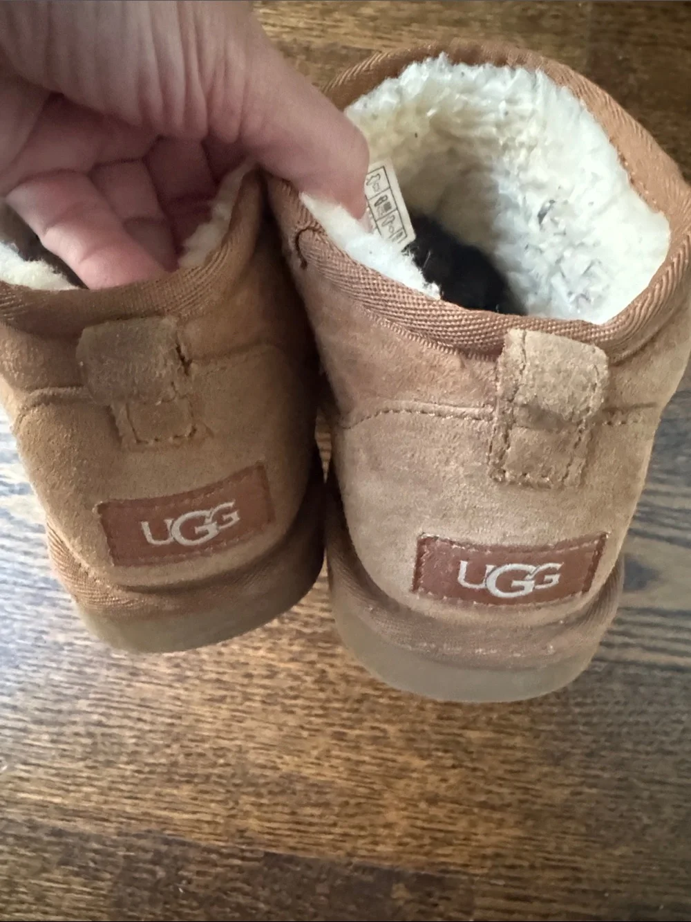 UGG Classic Mini Chestnut Brown Suede Shearling Boots Kids Boots